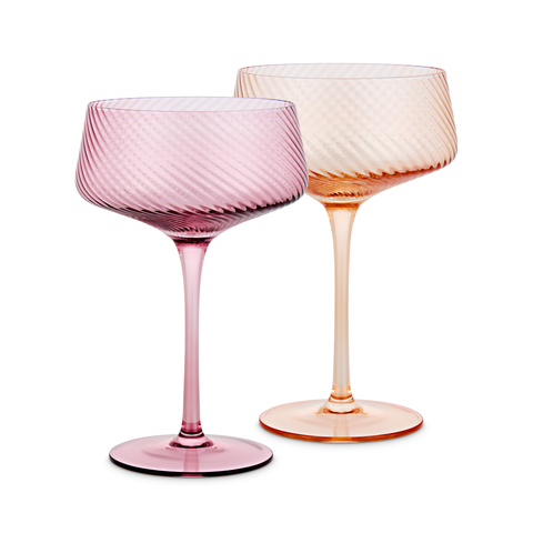 UBERSTAR Twist Champagne Coupe Glasses