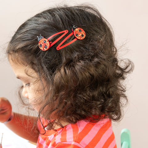 Glitter hair clips Ladybird