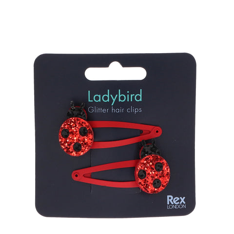 Glitter hair clips Ladybird