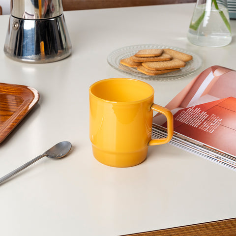 Light topaz Stacking glass coffee cup