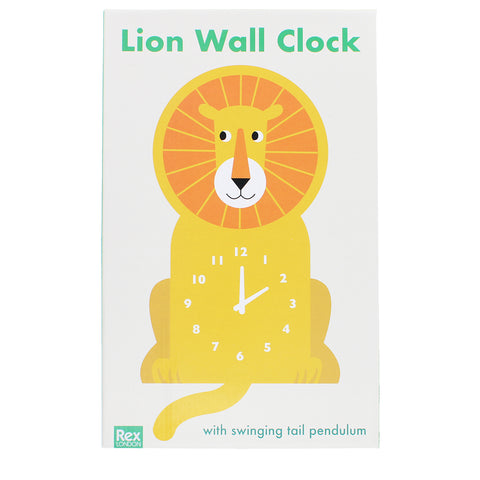 Lion Wooden wall clock with pendulum