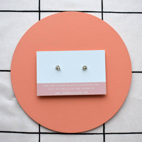 Jemma Marston Leather Open Stud Earrings