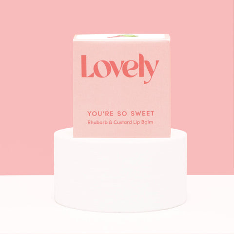Lovely Skincare - Lip Balm - You're So Sweet - Rhubarb & Custard