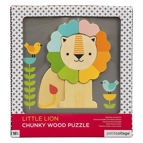 Petit Collage - Little Lion Chunky Wood Puzzle