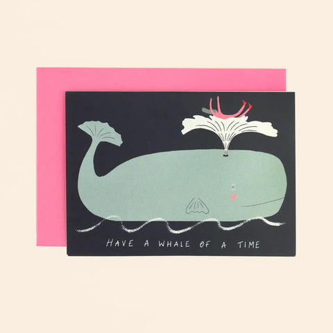 Have A Whale of A Time Greeting Card, Little Black Cat Illustrated Goods