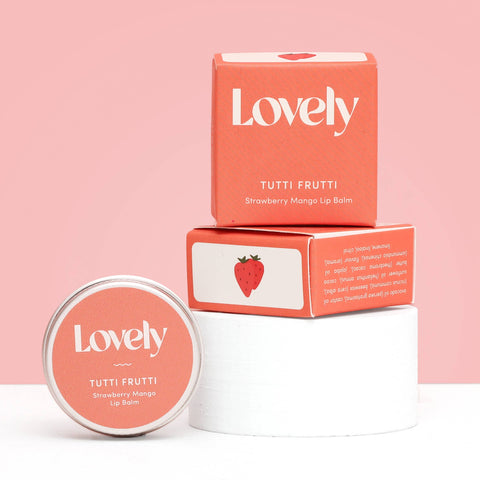Lovely Skincare - Lip Balm - Tutti Frutti - Strawberry Mango