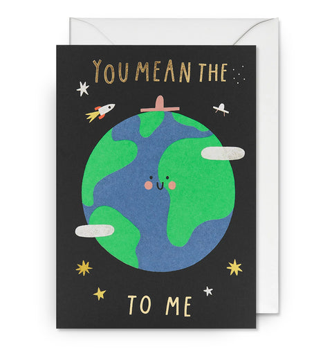 You Mean the World to Me Illustrated Card