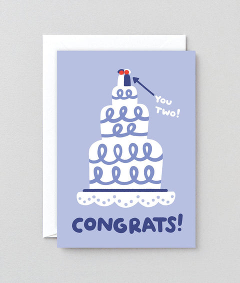 Wrap - Congrats You Two Wedding Cake Card