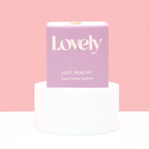 Lovely Skincare - Lip Balm - Just Peachy - Peach Melba