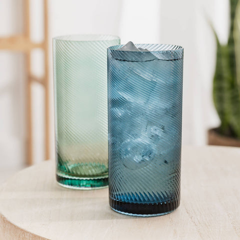 UBERSTAR - Twist Highball Glass Tumblers