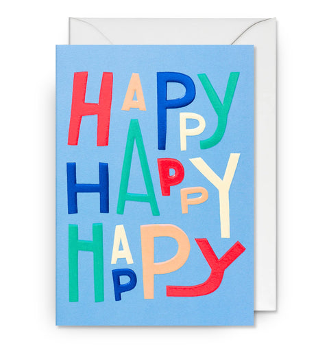 Happy Happy Happy Greeting Card