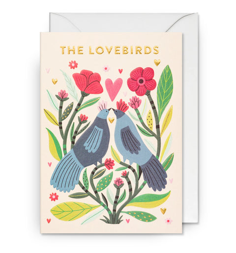 The Lovebirds Botanical Greeting Card