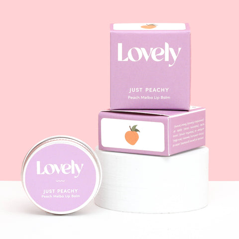 Lovely Skincare - Lip Balm - Just Peachy - Peach Melba