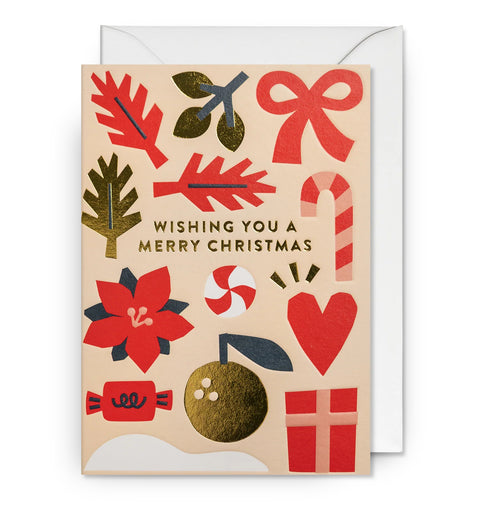 Wishing you a Merry Christmas Collage Christmas Card