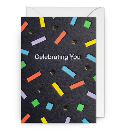 Celebrating You Geometric Confetti Card