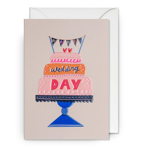 Happy Wedding Day Cake Greeting Card