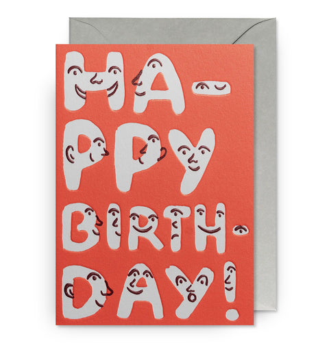 Big Happy Letters Birthday Card
