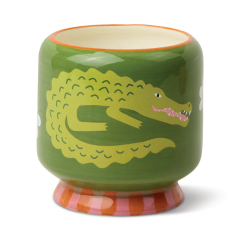 Designworks Collective - Paddywax A Dopo Crocodile Ceramic Candle - Prickly Pear