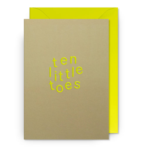 Ten Little Toes New Baby Card