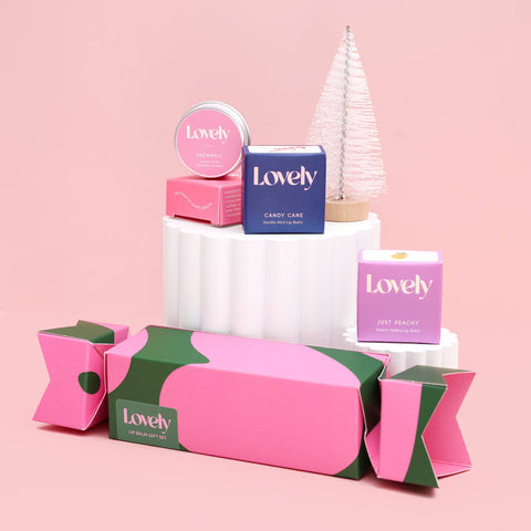 Lovely Skincare - Christmas Cracker Lip Balm Gift Set