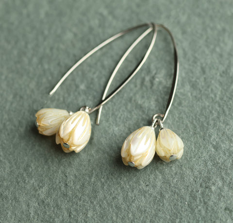 Silk Purse, Sow's Ear - Pearl Snowdrop Earrings