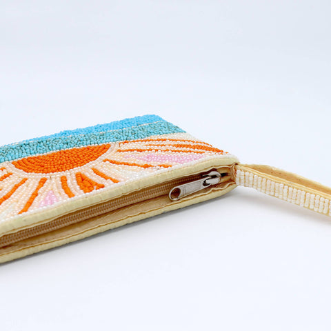 Pineapple Island - Small Sunrise Beaded Pouch