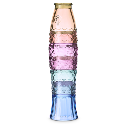 UBERSTAR - Fish Stacking Drinking Glass - Set of 4 - Rainbow