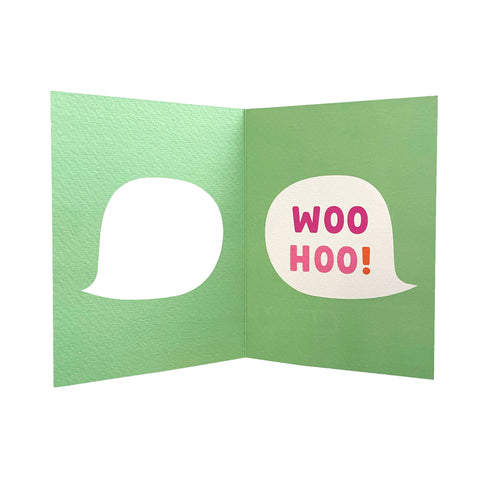 Rumble Cards - Woohoo Card - Die Cut