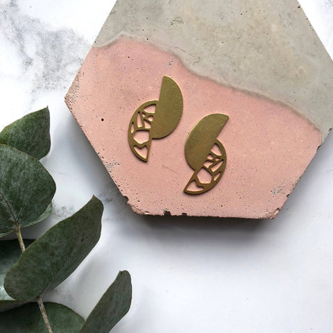 MicaPeet Semi Circle Gold Earrings