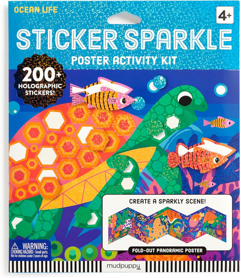 Ocean Life Sticker Sparkle Poster Activity Kit, Mudpuppy