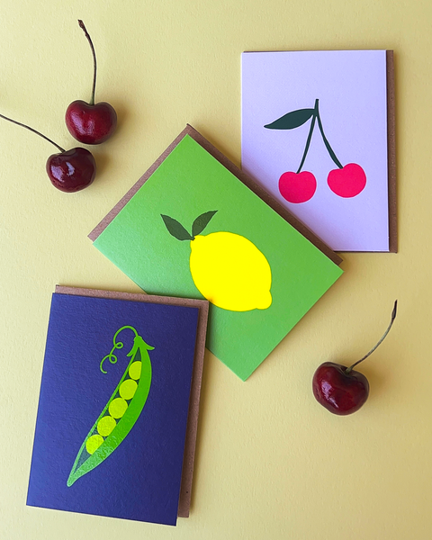 Ohh Deer Cherries Mini Greeting Card (14378)