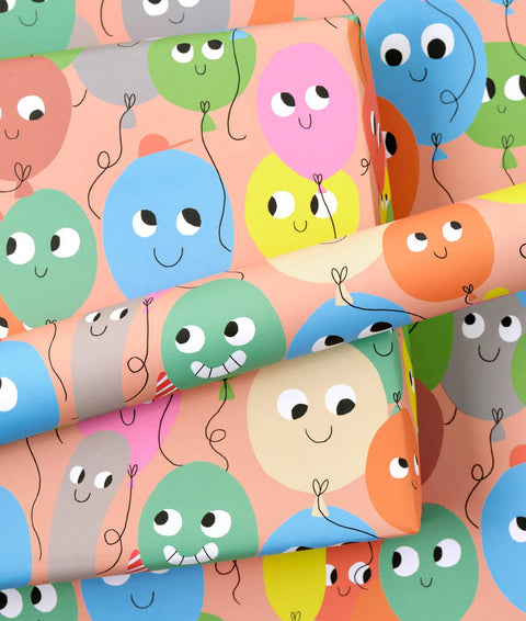 Wrap Balloons Wrapping Paper