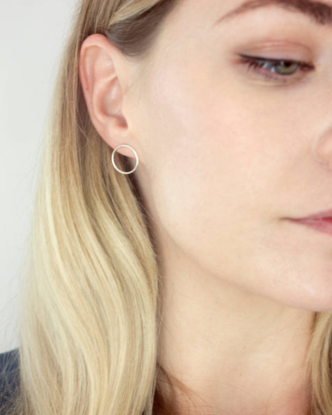 Fawn And Rose - Open Circle Studs