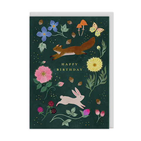 Happy Birthday Woodland creatures Card