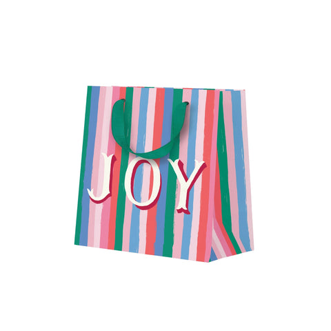 Joy Stripes Mini Gift Bag