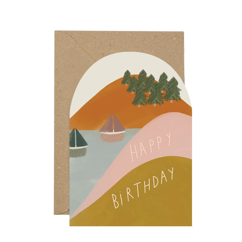 Plewsy Happy Birthday Mountain card