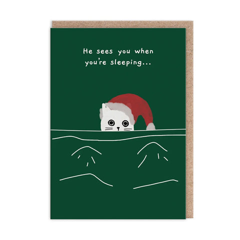 He Sees You When You're Sleeping Christmas Card