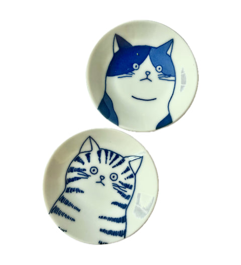 Japanese Shichita Cats TRINKET plate