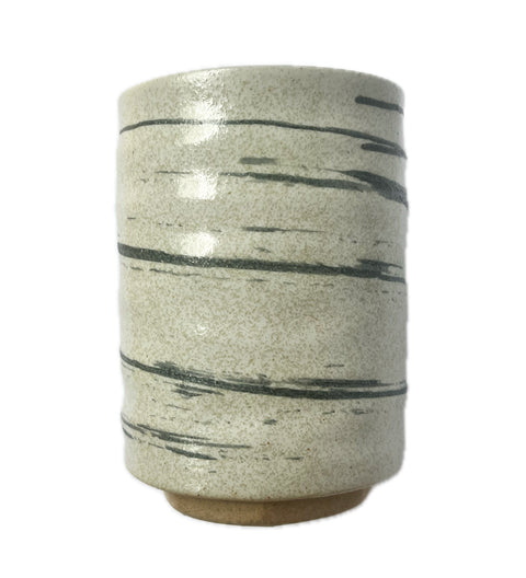 Japanese Grey on White Large Tea Cup