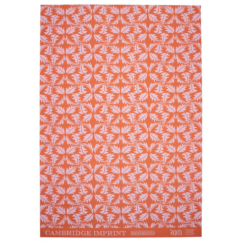 Cambridge Imprint Wrapping Paper Dandelion Rose and Rust