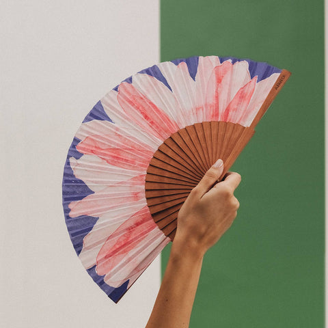 A FAN OF - PINK POWER Fan - 23 cm - Pink and Blue
