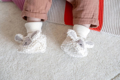 Sophie Home Cotton Knit Baby Slipper Socks: Sheep