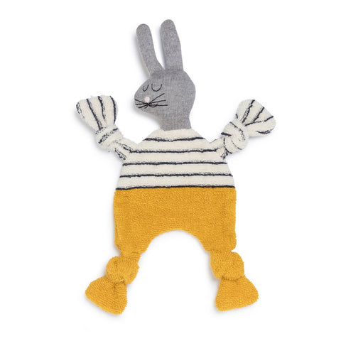 Sophie Home Cotton Knit Baby Comforter Cuddle Cloth: Rabbit Yellow