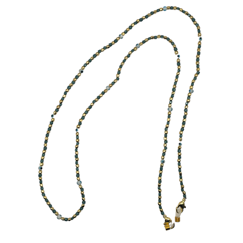 Narratives The Line - Teal & Gold Evil Eye Mix Glasses Chain