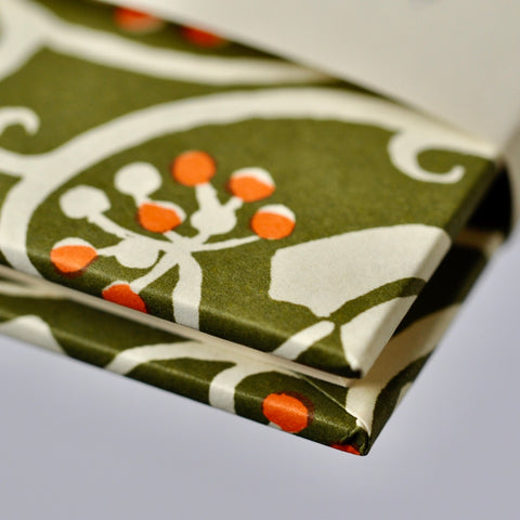 Cambridge Imprint Large Hardback Notebook Ivy Swamp Green and Orange