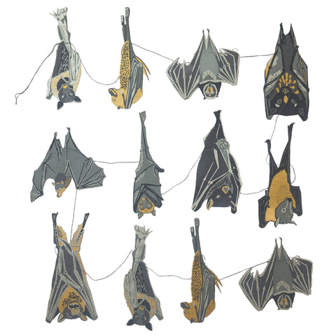 East End Press - Bats Sewn Garland