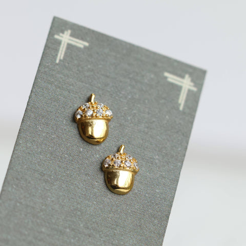 Silk Purse, Sow's Ear - Acorn Stud Earrings