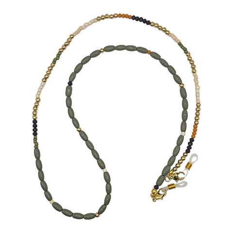 Narratives The Line - Sage, Purple & Peach Beaded Glasses Chain