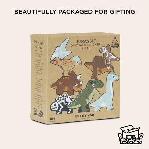 Le Toy Van - Jurassic Stacking Dinosaurs & Bag