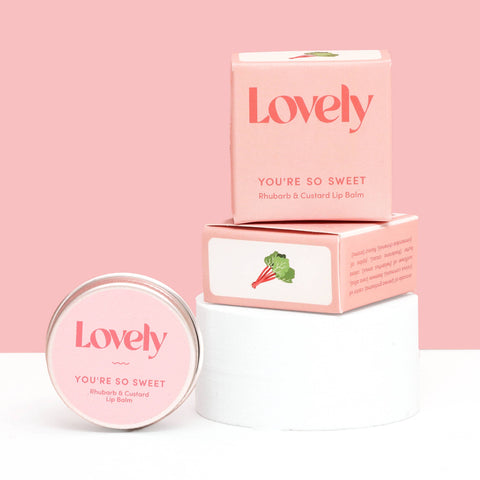 Lovely Skincare - Lip Balm - You're So Sweet - Rhubarb & Custard